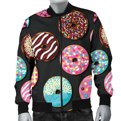 Donut Pattern Print Design DN02 Men Bomber Jacket