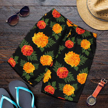 Marigold Pattern Print Design MR05 Mens Shorts