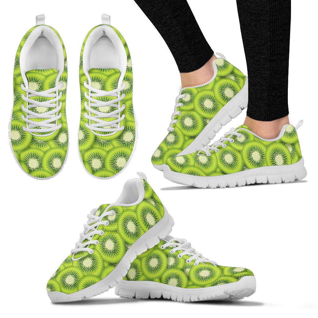 Kiwi Pattern Print Design KW01 Sneakers White Bottom Shoes