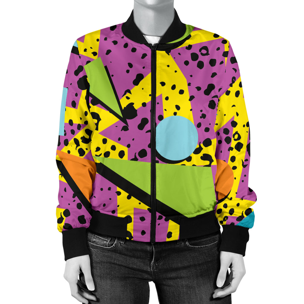 80s Pattern Print Design 1 Women's Bomber Jacket