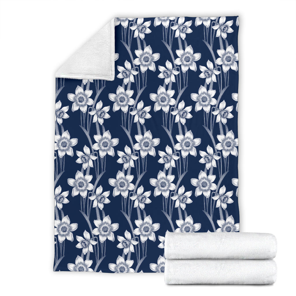 Daffodils Pattern Print Design DF09 Fleece Blanket