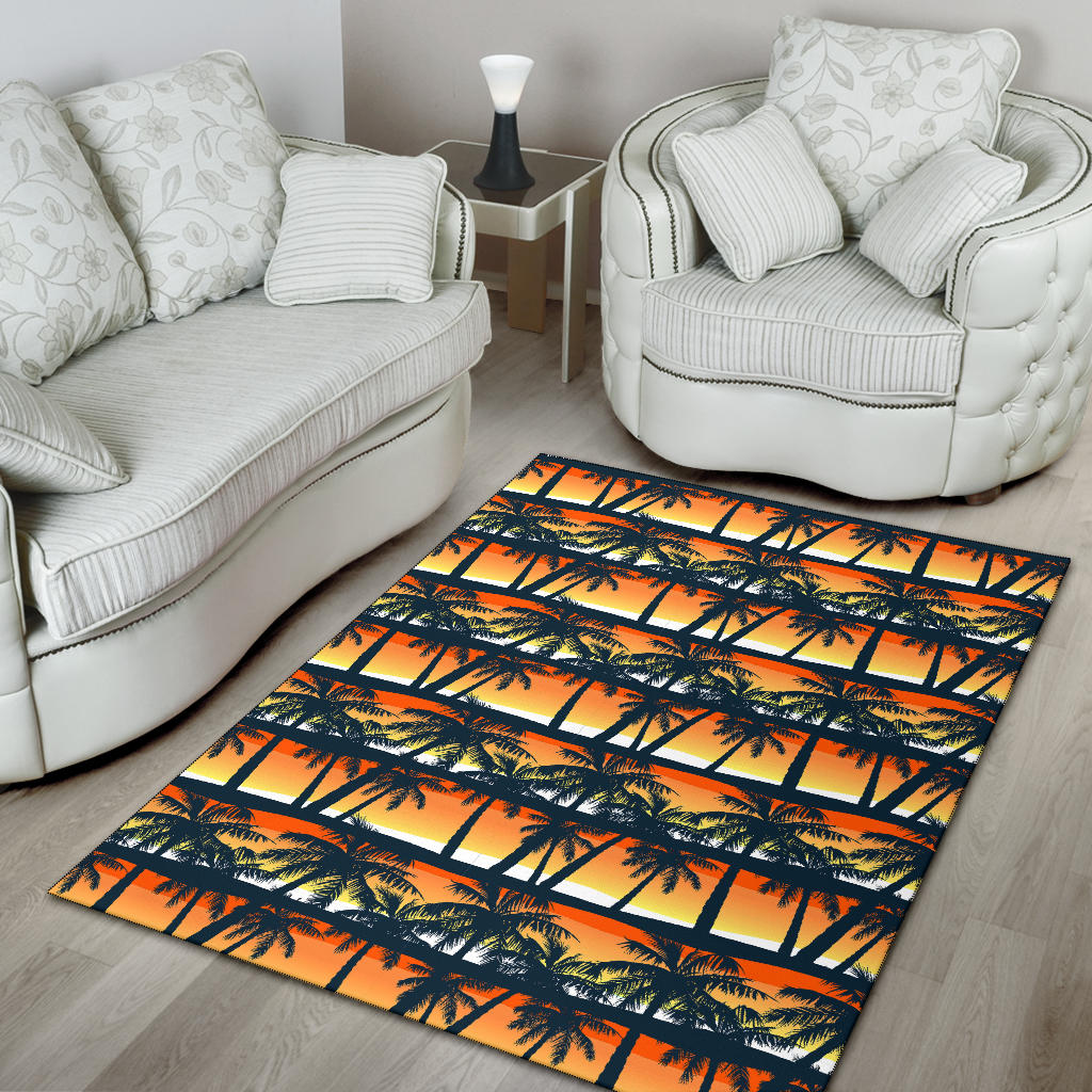 Palm Tree Pattern Print Design PT011 Area Rugs
