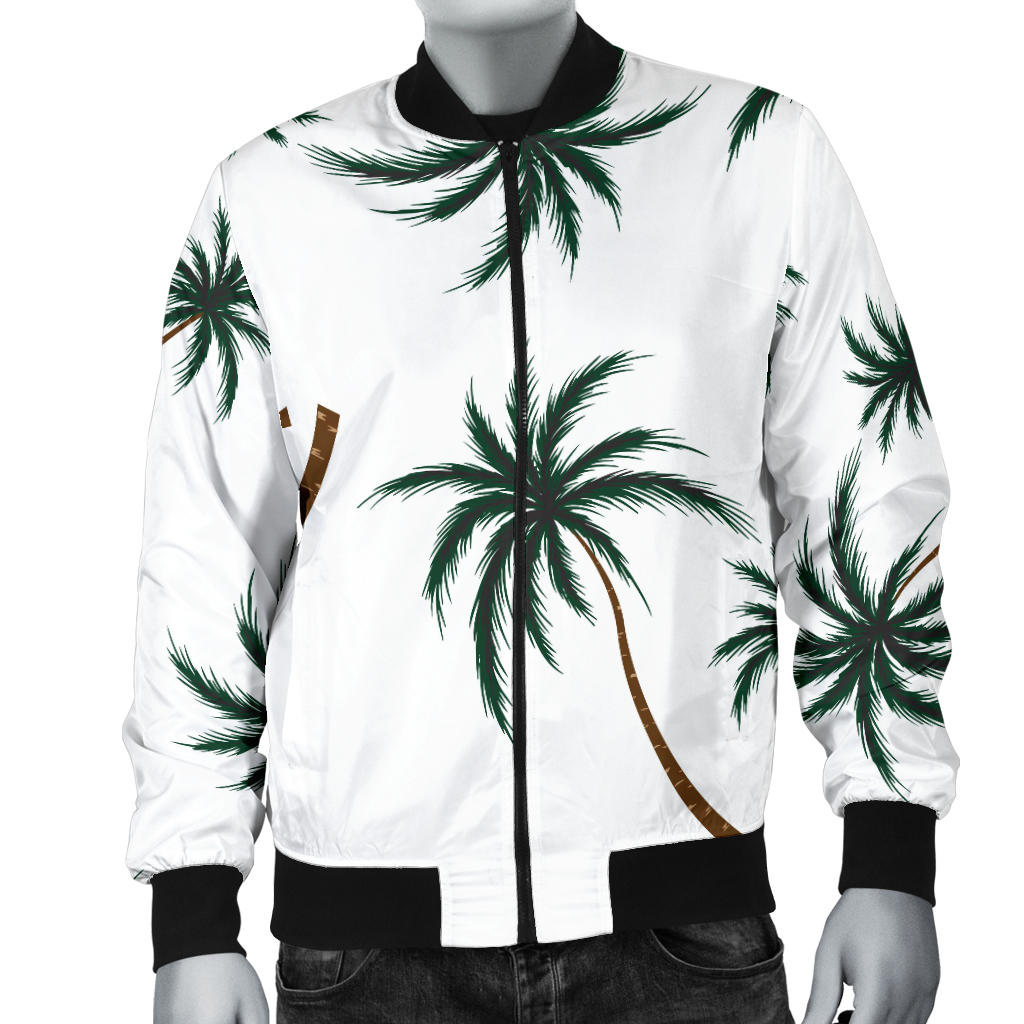 Palm Tree Pattern Print Design PT07 Men Bomber Jacket