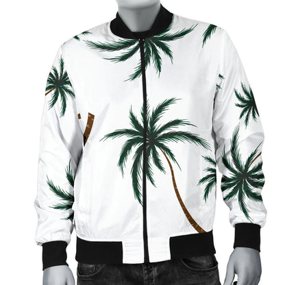 Palm Tree Pattern Print Design PT07 Men Bomber Jacket