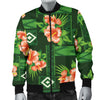 Hibiscus Pattern Print Design HB05 Men Bomber Jacket