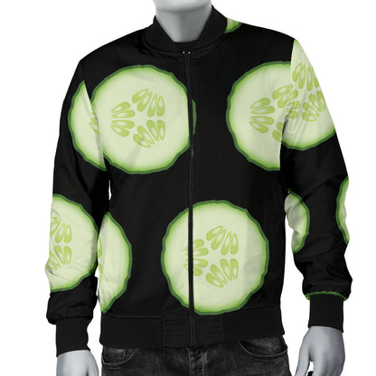 Cucumber Pattern Print Design CC02 Men Bomber Jacket