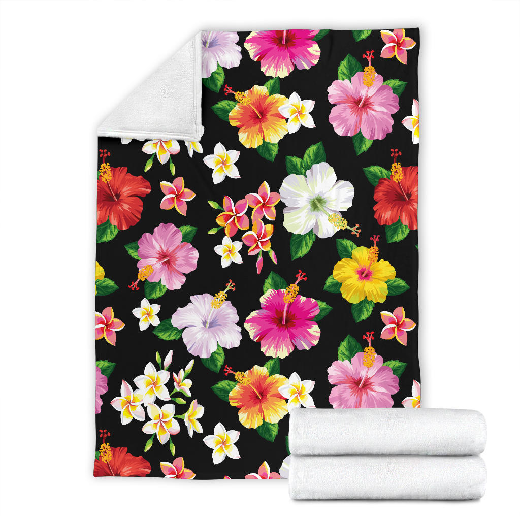 Hibiscus Pattern Print Design HB025 Fleece Blanket