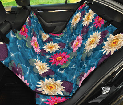 Water Lily Pattern Print Design WL05 Rear Dog  Seat Cover