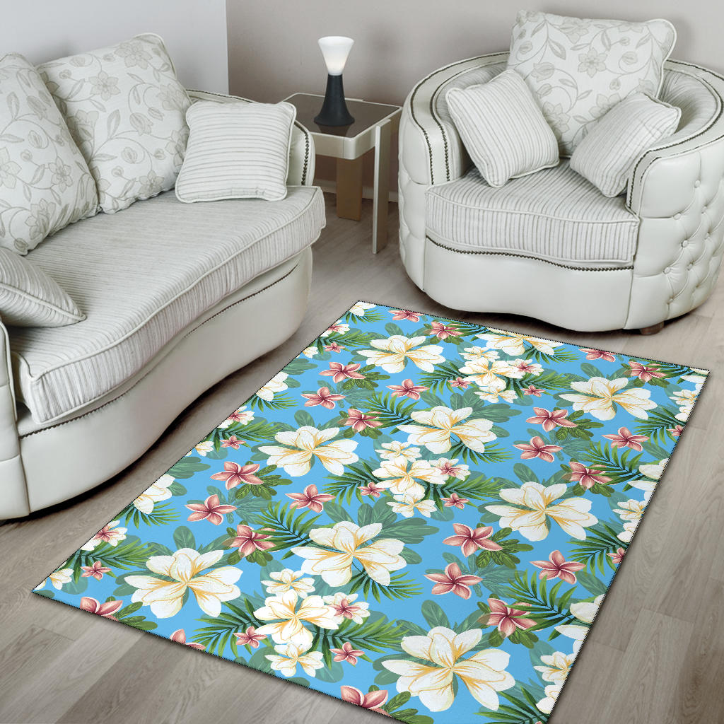 Plumeria Pattern Print Design PM028 Area Rugs