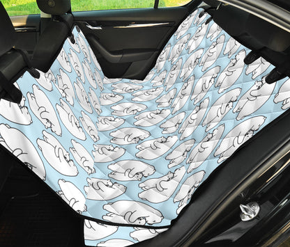Polar Bear Pattern Print Design PB08 Rear Dog  Seat Cover