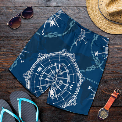 Nautical Compass Print Mens Shorts