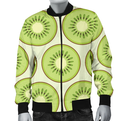 Kiwi Pattern Print Design KW02 Men Bomber Jacket