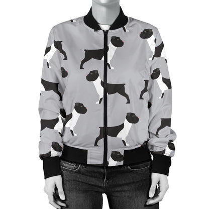 Boxers Pattern Print Design 01 Women's Bomber Jacket