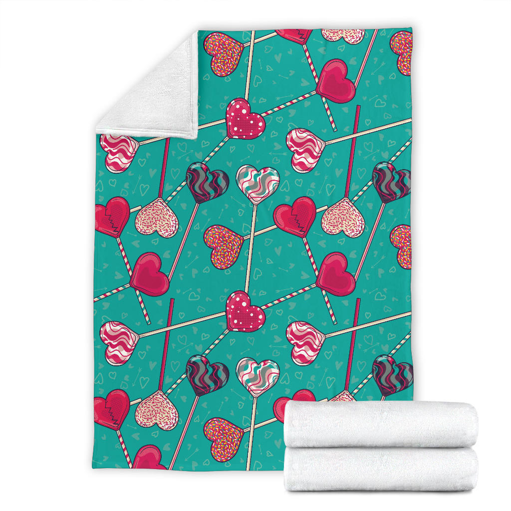 Lollipop Pattern Print Design LL01 Fleece Blanket
