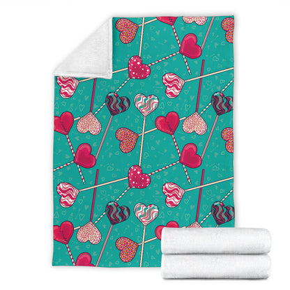 Lollipop Pattern Print Design LL01 Fleece Blanket