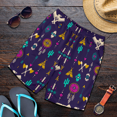 Native American Eagle Indian Pattern Mens Shorts