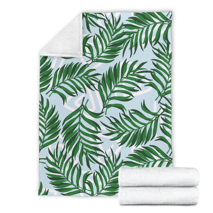 Palm Leaves Pattern Print Design PL06 Fleece Blanket