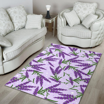 Lavender Pattern Print Design LV02 Area Rugs