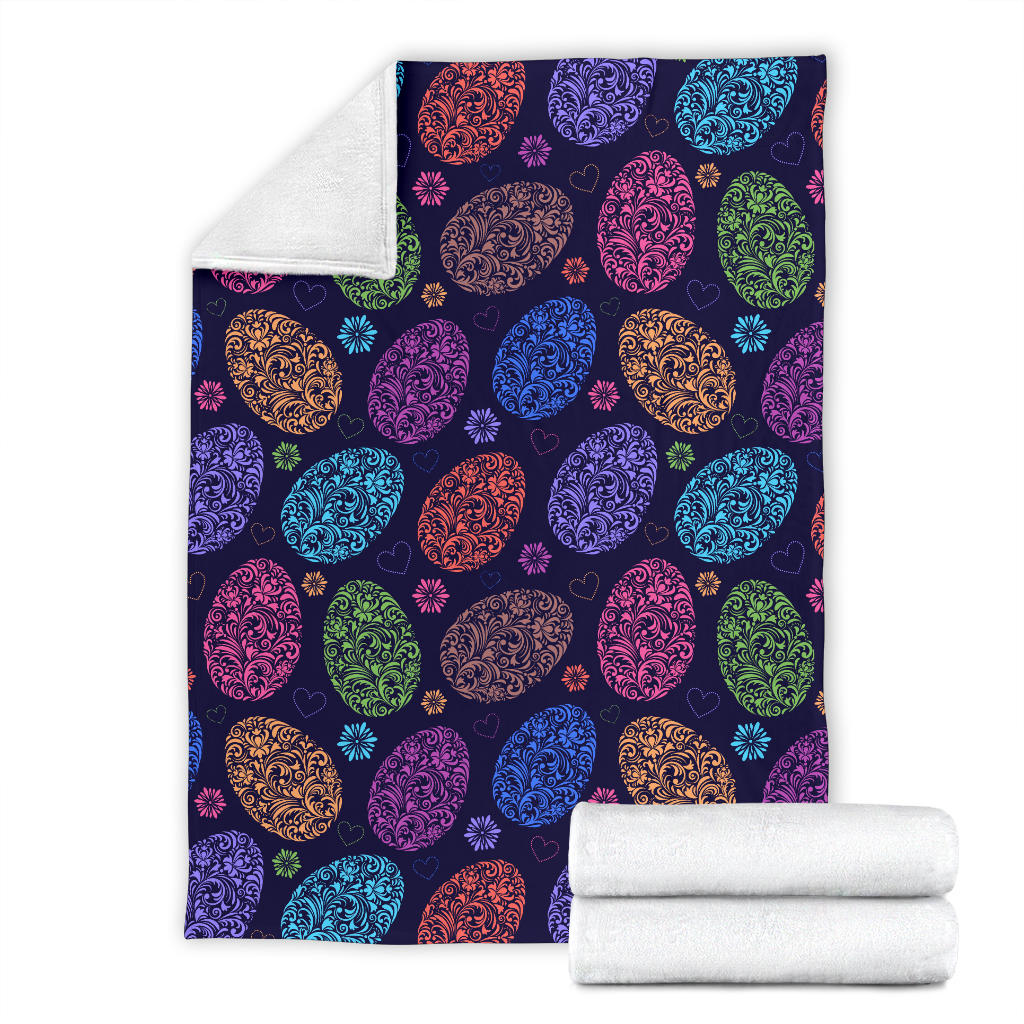 Easter Eggs Pattern Print Design RB012 Fleece Blanket