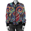 Paisley Boho Pattern Print Design A03 Women's Bomber Jacket