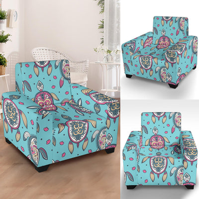 Sea Turtle Art Pattern Armchair Slipcover