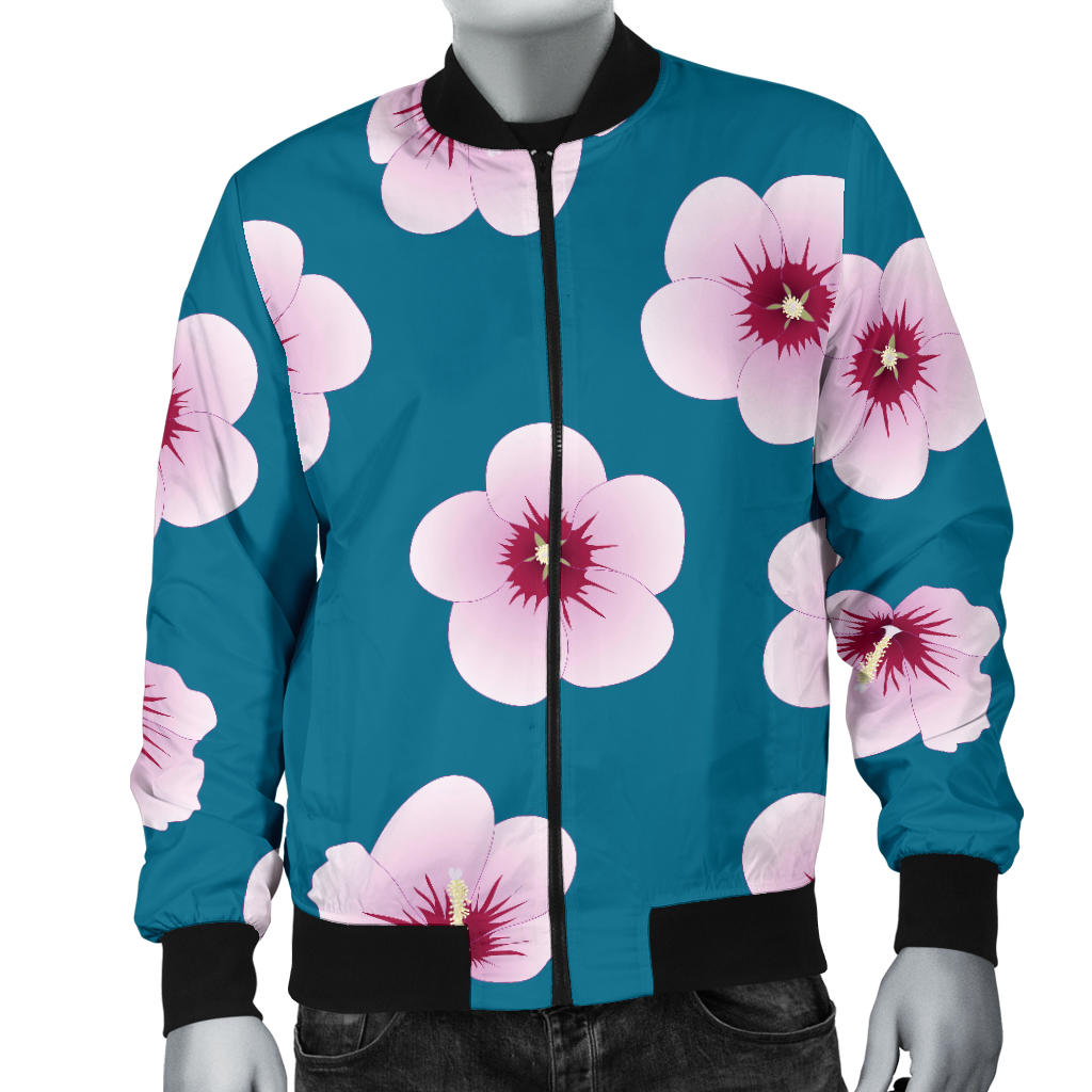 Cherry Blossom Pattern Print Design CB08 Men Bomber Jacket