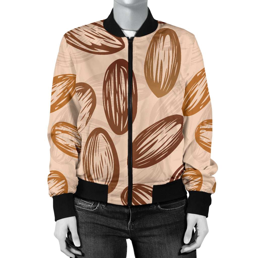 Almond Pattern Print Design 02 Women's Bomber Jacket