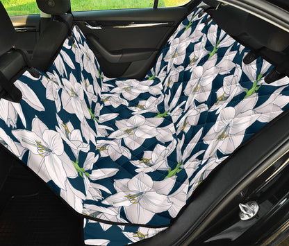 Amaryllis Pattern Print Design AL02 Rear Dog  Seat Cover