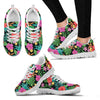 Hibiscus Red Hawaiian Flower Sneakers White Bottom Shoes