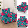 Red Hibiscus Pattern Print Design HB017 Armchair Slipcover