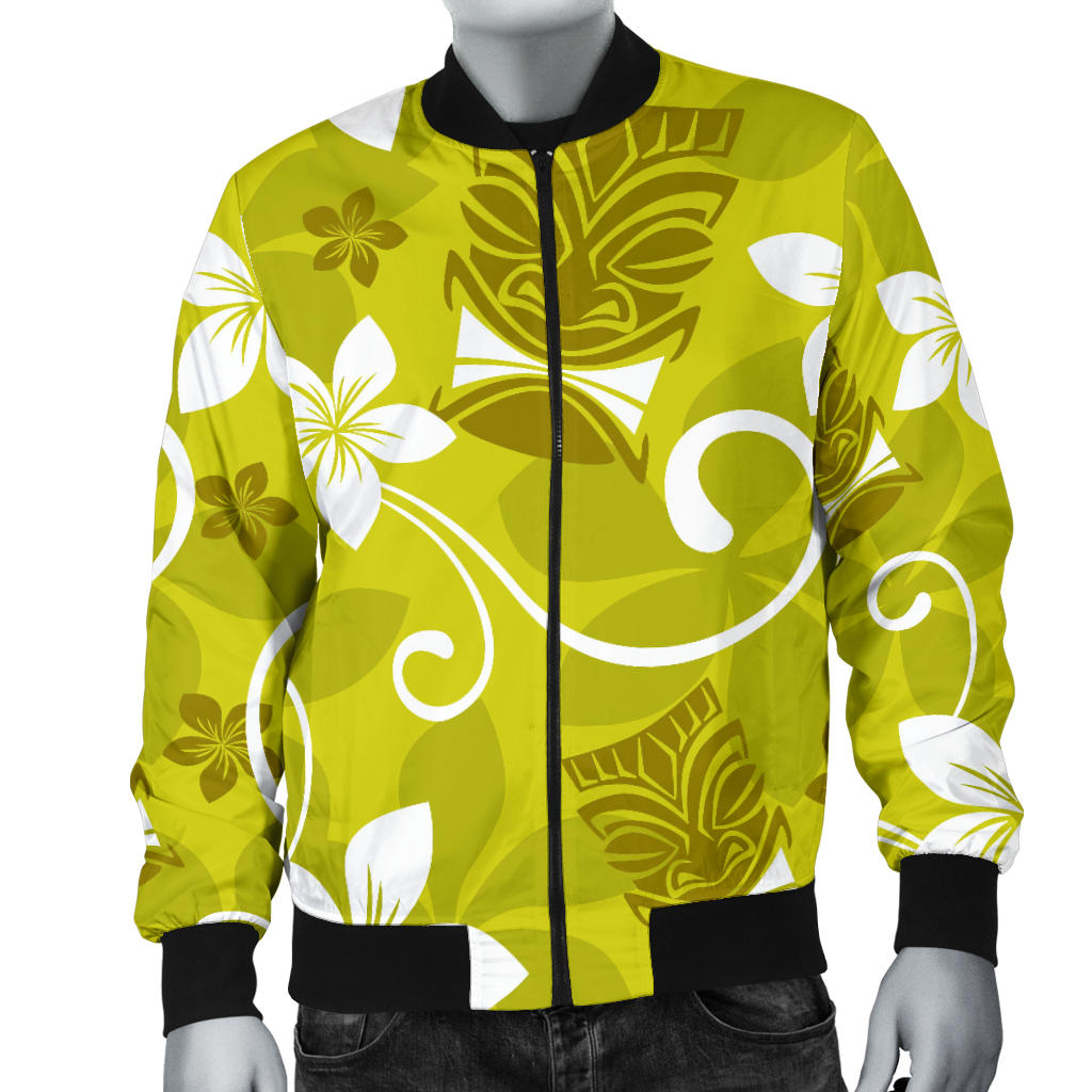 Hawaiian Themed Pattern Print Design H019 Men Bomber Jacket