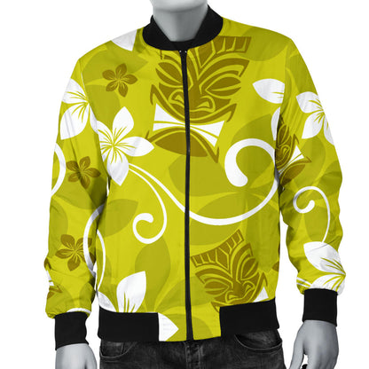 Hawaiian Themed Pattern Print Design H019 Men Bomber Jacket