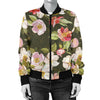 Apple blossom Pattern Print Design AB01 Women Bomber Jacket