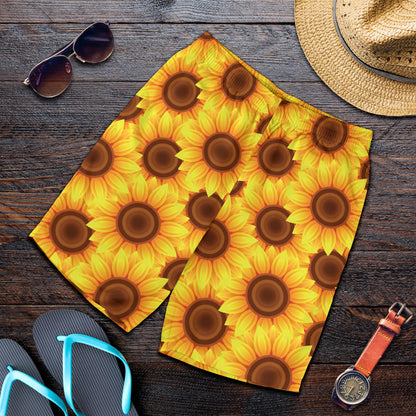 Sunflower Pattern Print Design SF07 Mens Shorts