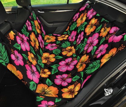 Hibiscus Pattern Print Design HB029 Rear Dog  Seat Cover