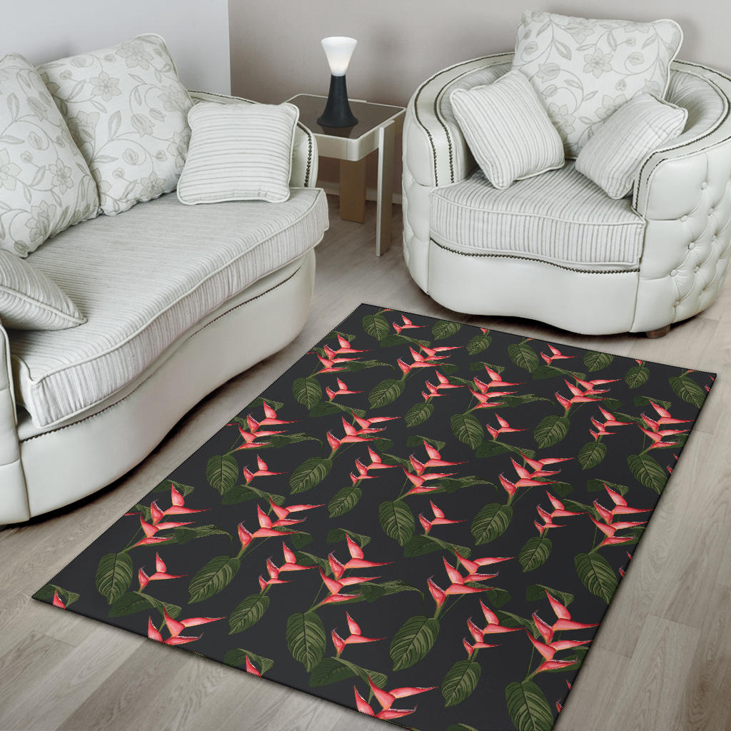 Heliconia Pattern Print Design HL07 Area Rugs