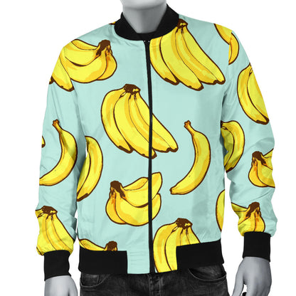 Banana Pattern Print Design BA04 Men Bomber Jacket