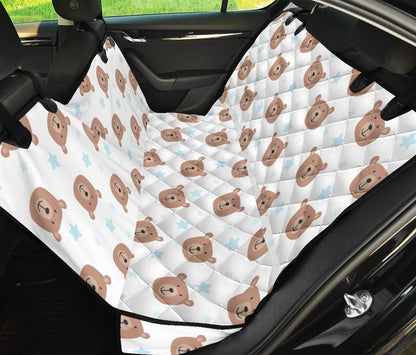 Bear Pattern Print Design BE02 Rear Dog  Seat Cover