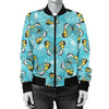 Butterfly Pattern Print Design 010 Women's Bomber Jacket