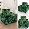 Green Fresh Tropical Palm Leaves Armchair Slipcover