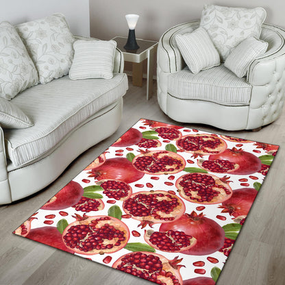 Pomegranate Pattern Print Design PG03 Area Rugs