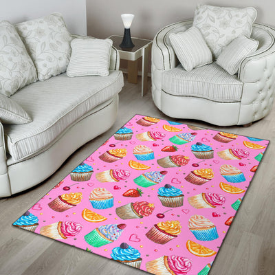 Cupcake Pattern Print Design CP05 Area Rugs