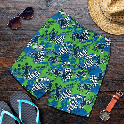 Motocross Pattern Print Design 04 Mens Shorts