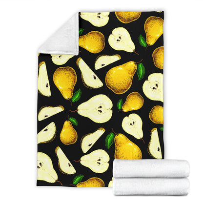 Pear Pattern Print Design PE01 Fleece Blanket