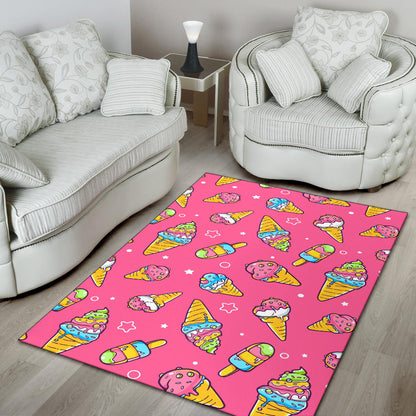 Ice Cream Pattern Print Design IC04 Area Rugs