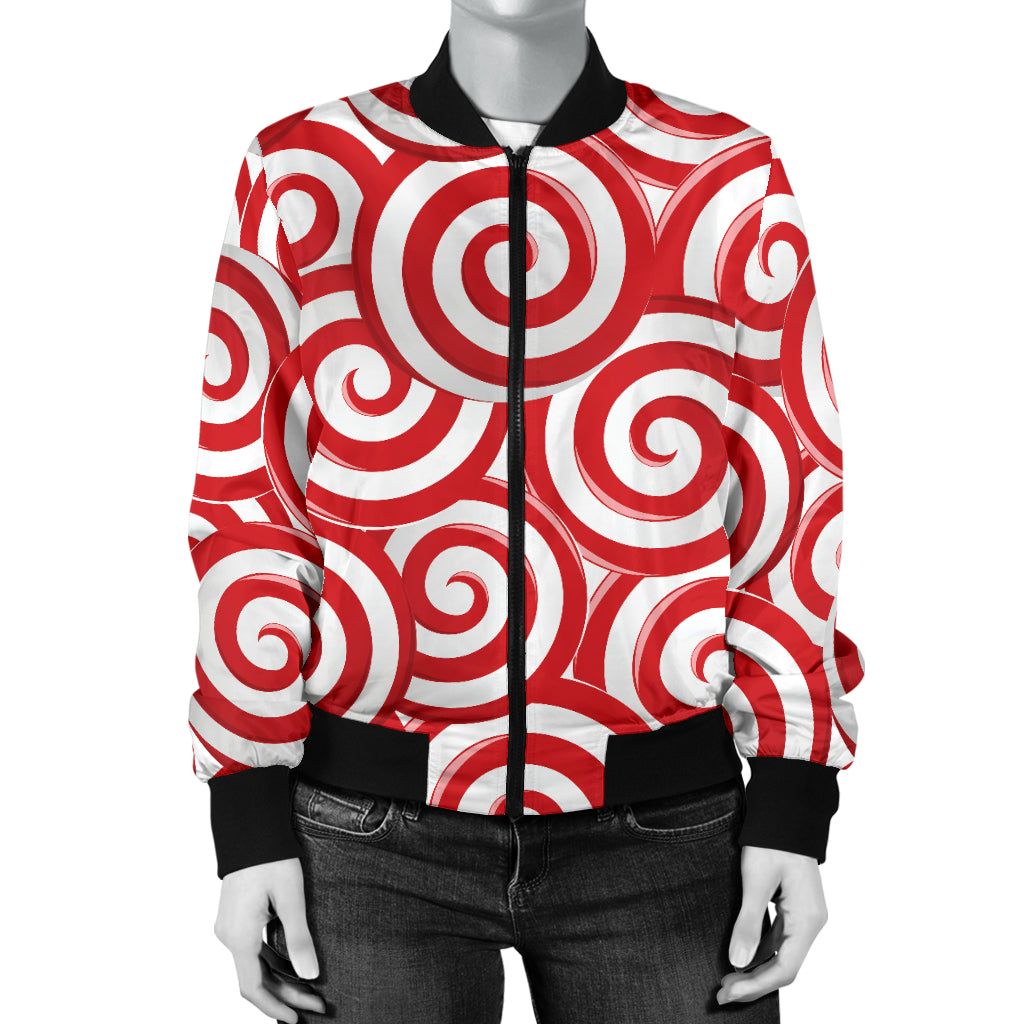 Candy Pattern Print Design 03 Women's Bomber Jacket