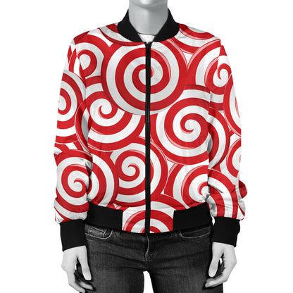 Candy Pattern Print Design 03 Women's Bomber Jacket