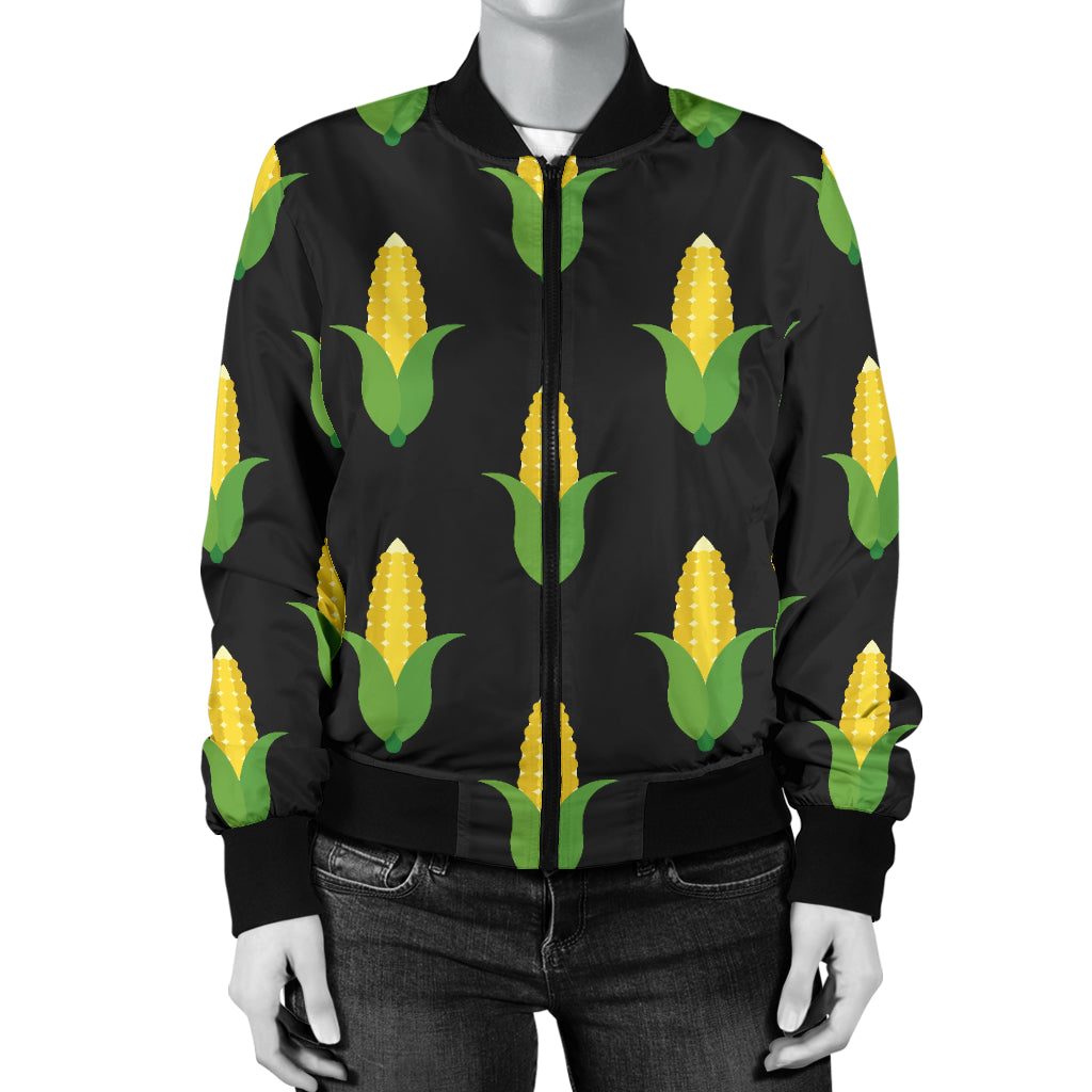 Corn Pattern Print Design 05 Women's Bomber Jacket