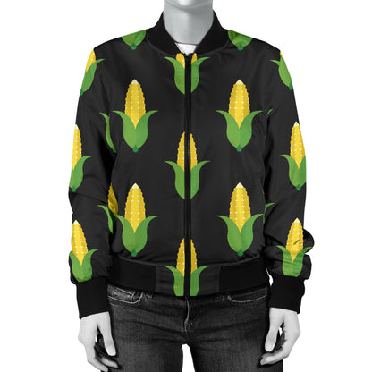 Corn Pattern Print Design 05 Women's Bomber Jacket