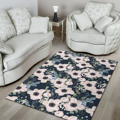 Anemone Pattern Print Design AM02 Area Rugs